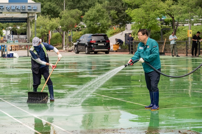 중랑천 체육공원 ‘집중호우 피해 복구’