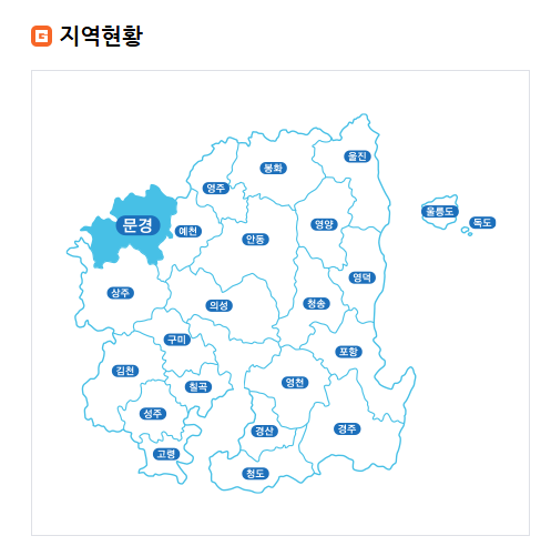 경상북도지도