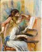 르누아르 특별전 대표작품 "피아노치는소녀들"