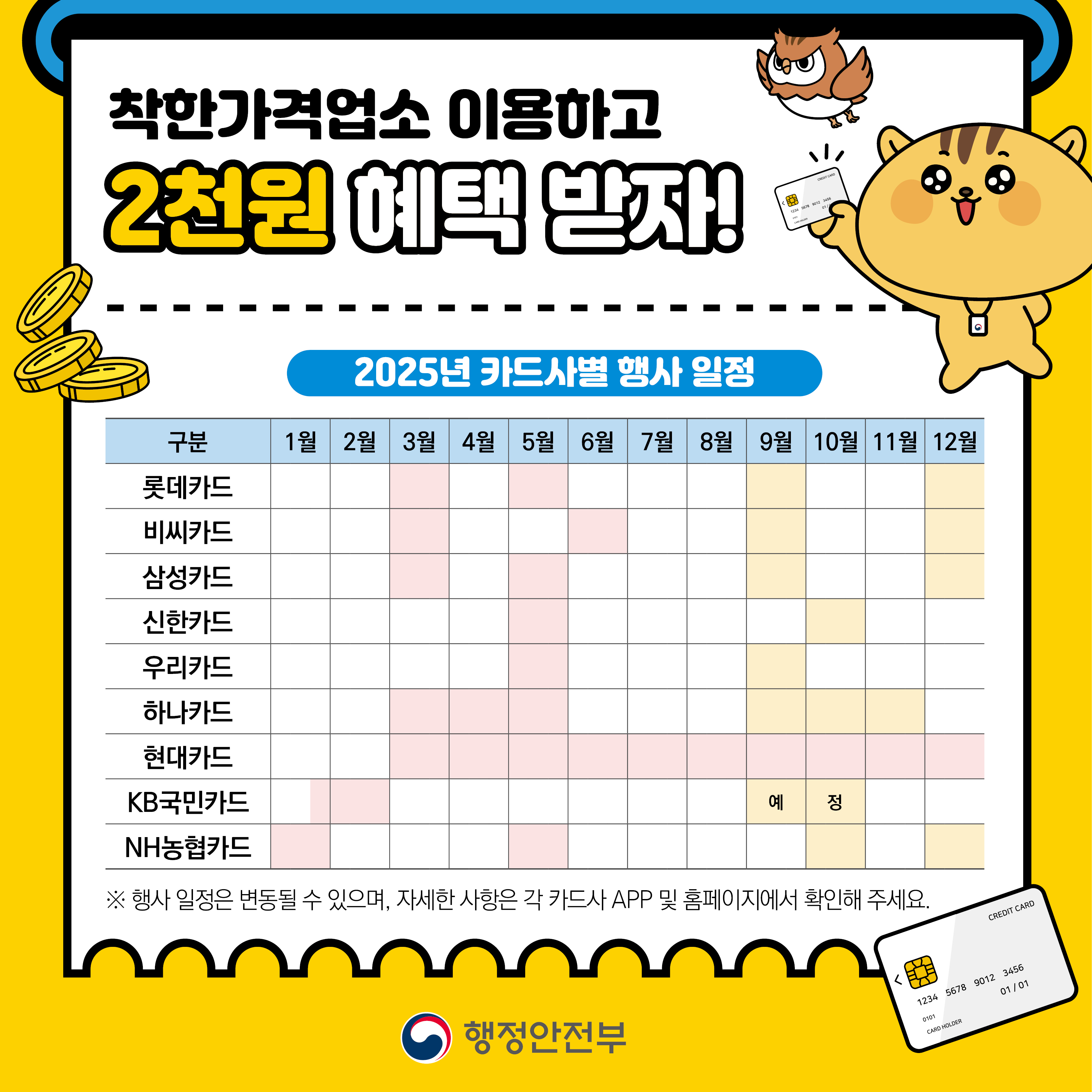 착한가격업소 카드혜택 이벤트