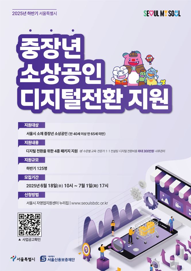 2025년 중장년 소상공인 디지털 전환 지원사업 하반기 모집
