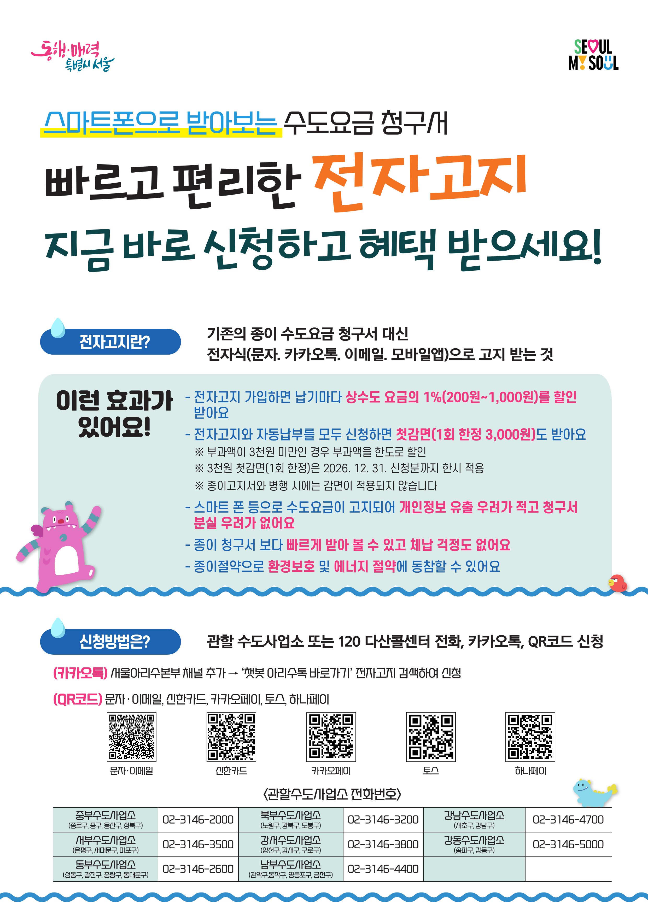 수도요금 전자고지 안내문