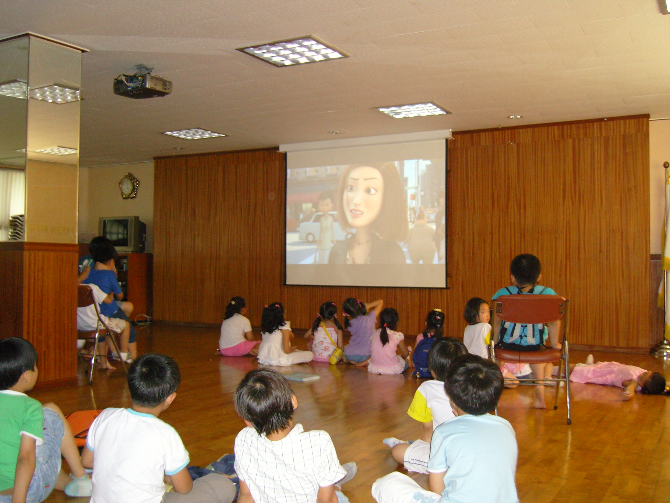 어린이영어 스크린 수업 전경(21, 2008. 6. 27) 