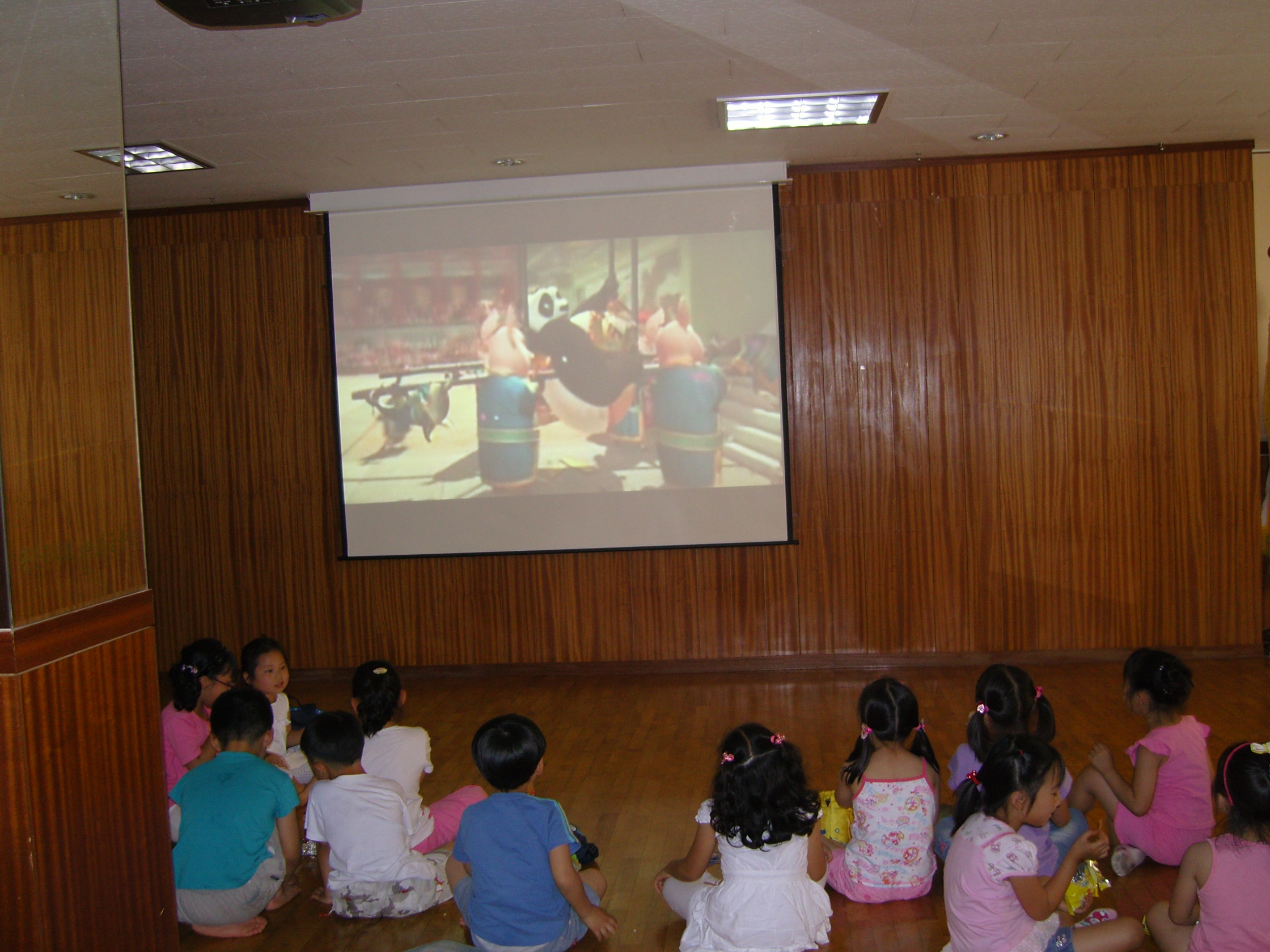어린이영어 스크린 수업 전경(4, 2008. 6. 27) 