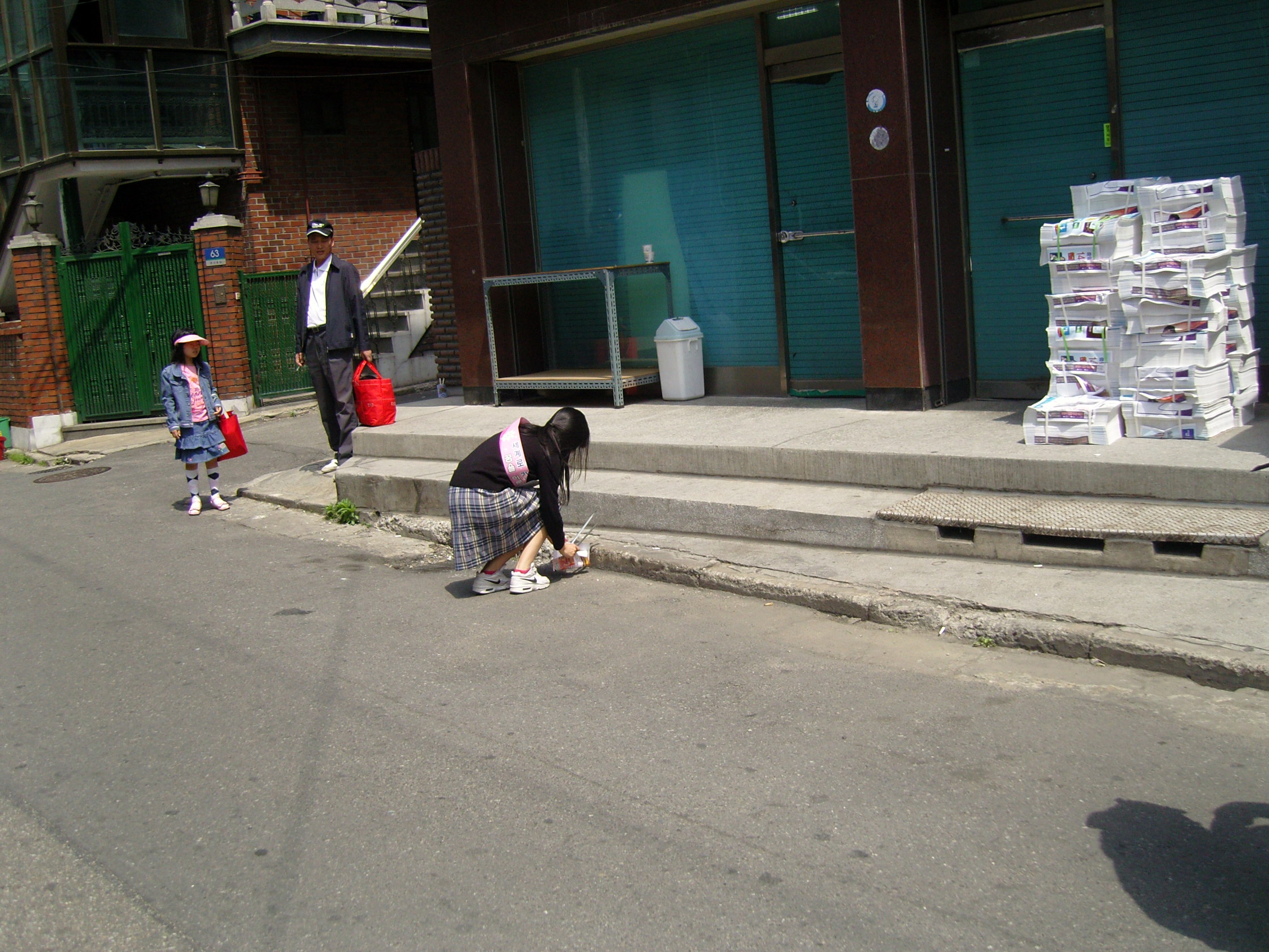 동대부여고 학생과 함께하는 동네 청소 봉사단 운영 전경10(2008. 5.3) 